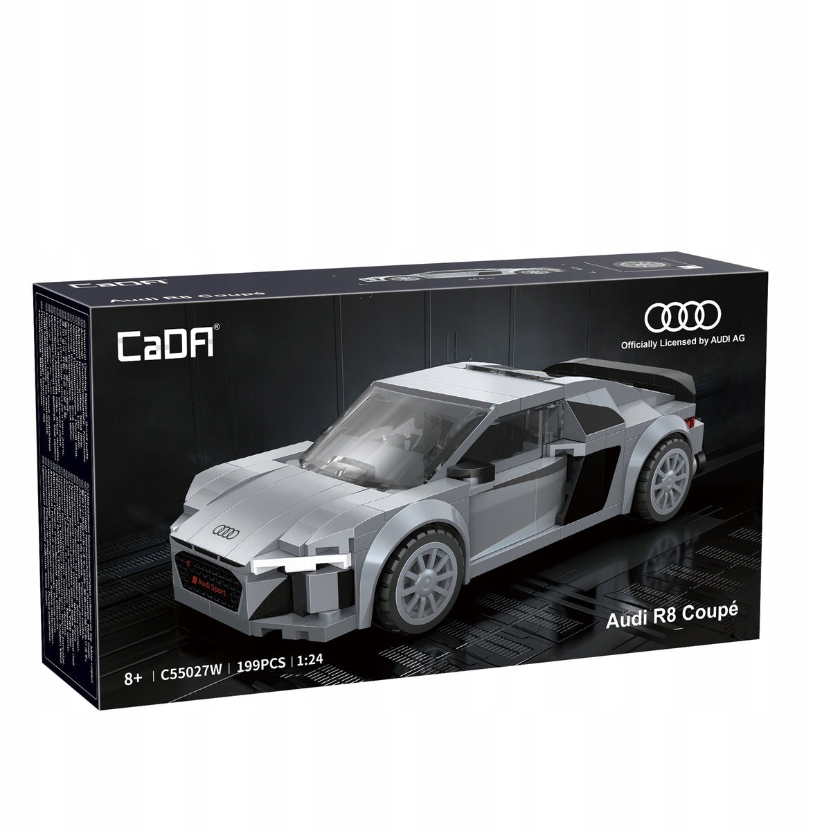 CaDA Konstruktorius Audi R8 Coupe 1:24 – Kolekcinis Automobilio Modelis, 199 Detalės