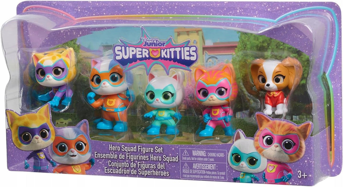 Disney Junior Super Kitties – 5 Figūrėlių Rinkinys „Katyčių Komanda“