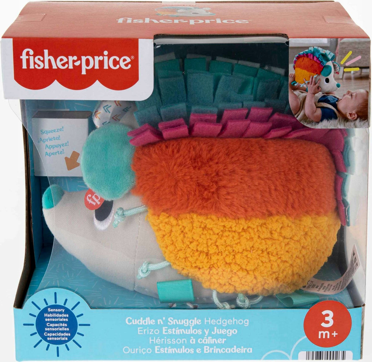 Fisher-Price Sensorinis Pliušinis Ežiukas – Montessori Žaislas Kūdikiams