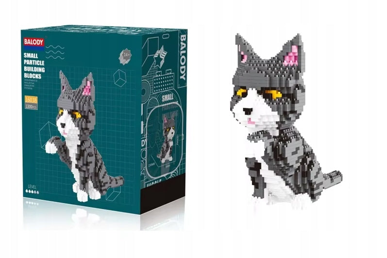 Balody Pilkos Katės Konstruktorius – 3D Mini Klocki Figūra, 1300 Detalių