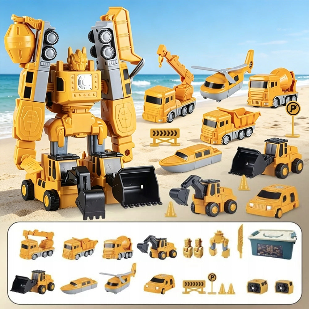 Magnetinis Konstruktorius – Transformuojamas Robotas-Automobilis Vaikams