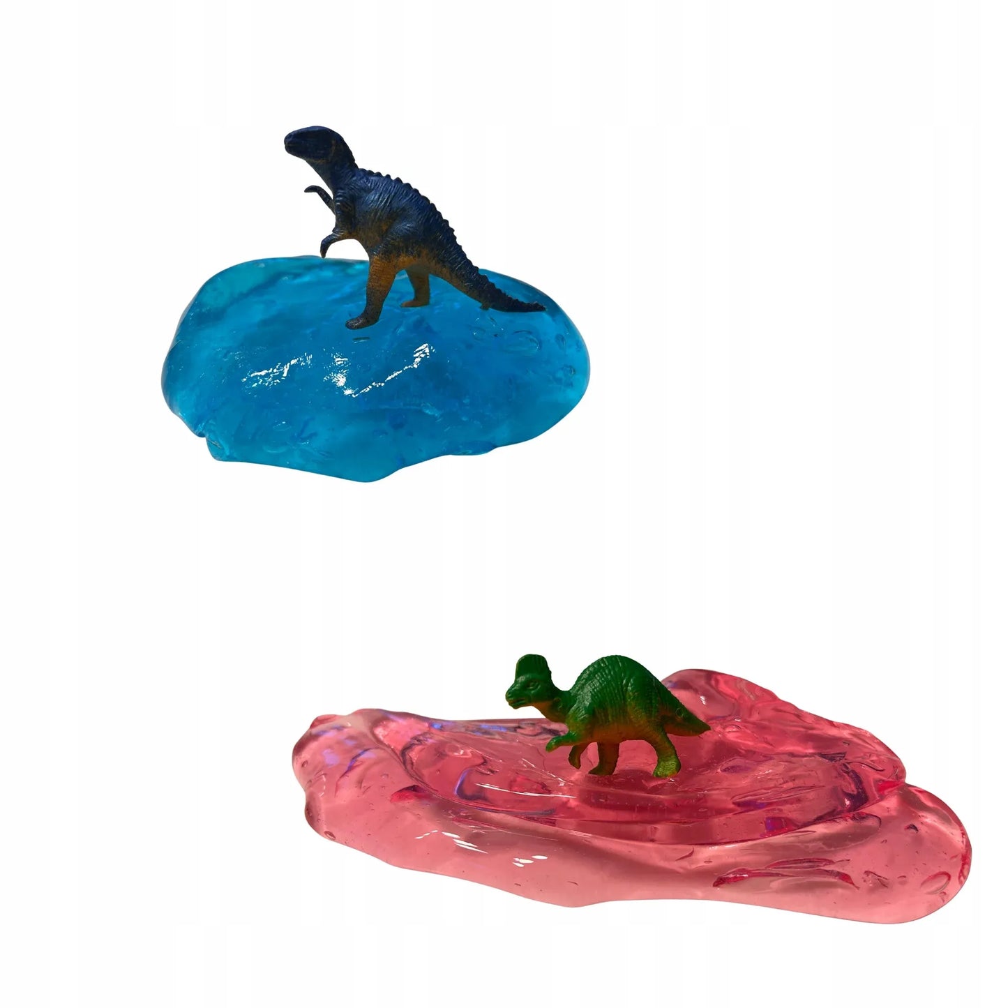 Dinozaurų formos želė masė „slime“, 12 vienetų rinkinys