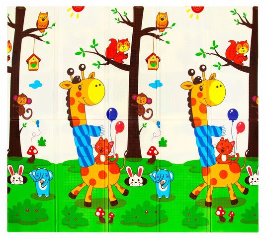 EDUKACINIS POROLONO KILIMĖLIS VAIKAMS SULANKSTOMAS DVIPUSIS DIDELIS 200X180 CM XPE