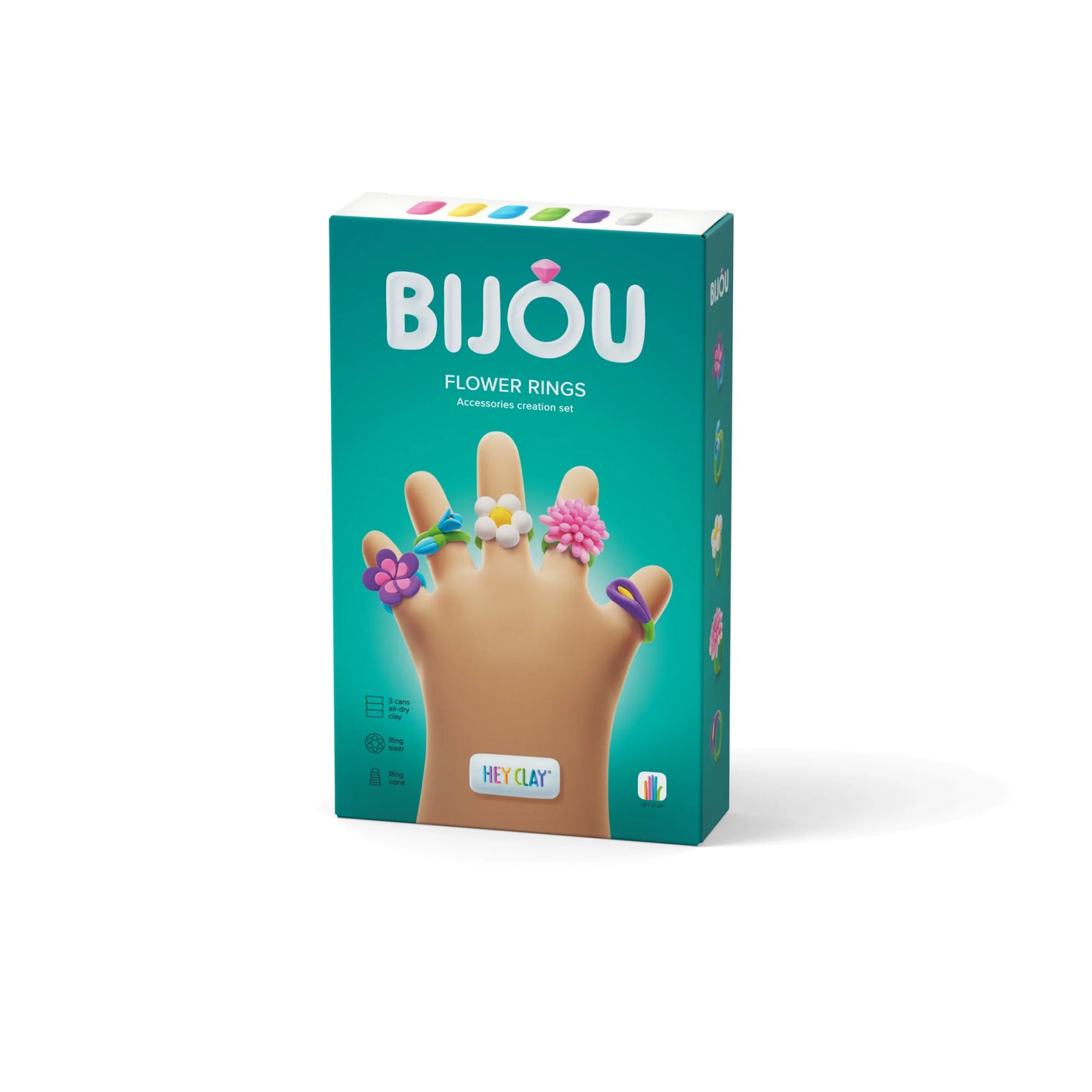 Hey Clay Bijou – gėlės formos žiedai