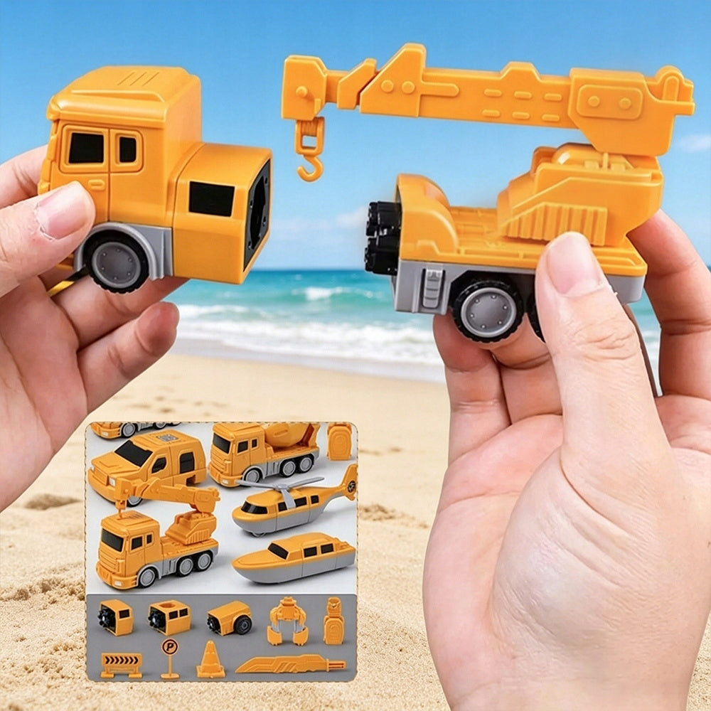 Magnetinis Konstruktorius – Transformuojamas Robotas-Automobilis Vaikams