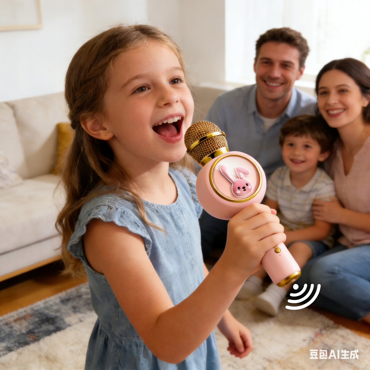 Belaidis Karaoke Mikrofonas Vaikams su Bluetooth ir Garsiakalbiu
