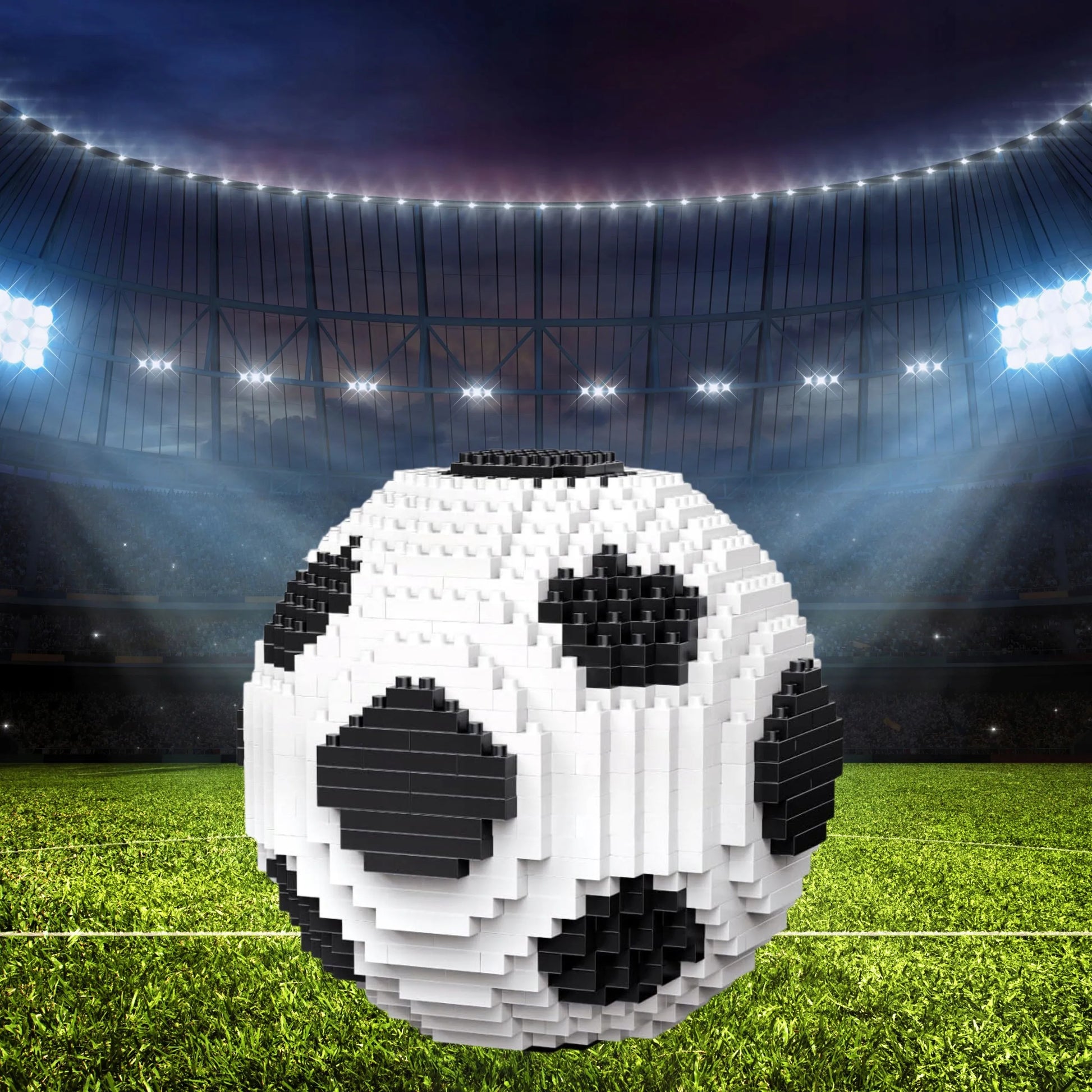 3D futbolo kamuolio formos konstravimo kaladėlės, 864 detalės, puiki dovana vaikinui