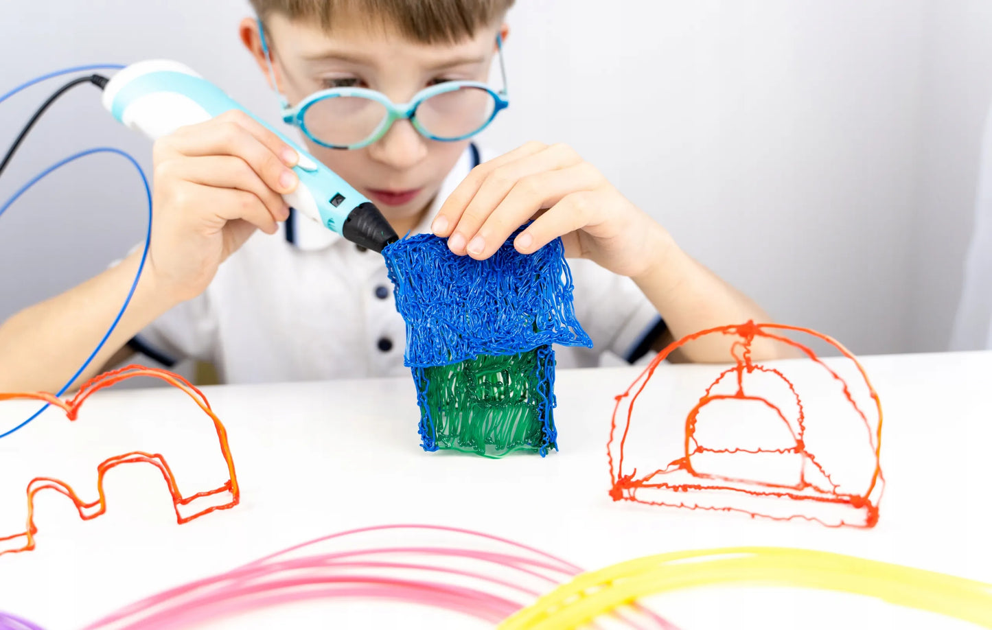 3D rašiklis vaikams su 110 metrų PLA gijomis
