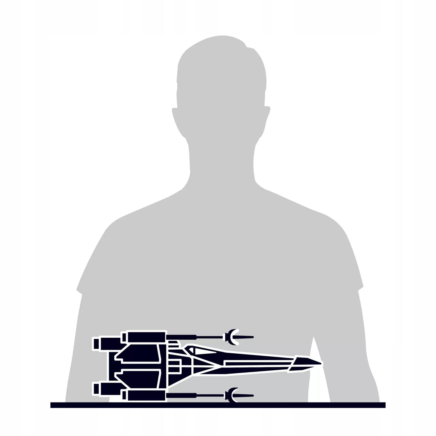 4D Build Star Wars X-Wing Starfighter T-65 3D dėlionės modelis 38 cm