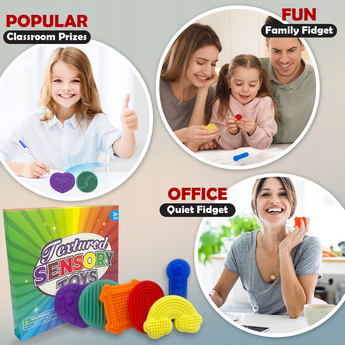 Sensoriniai Akmenukai – Antistresinis Žaislas Vaikams Su ADHD, Autizmu Ir SI Sutrikimais