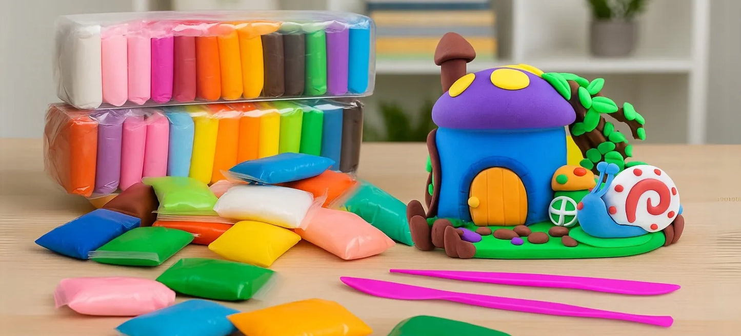 96 vnt. stebuklingas plastilinas Senso, polimerinis molis, putų masė vaikams