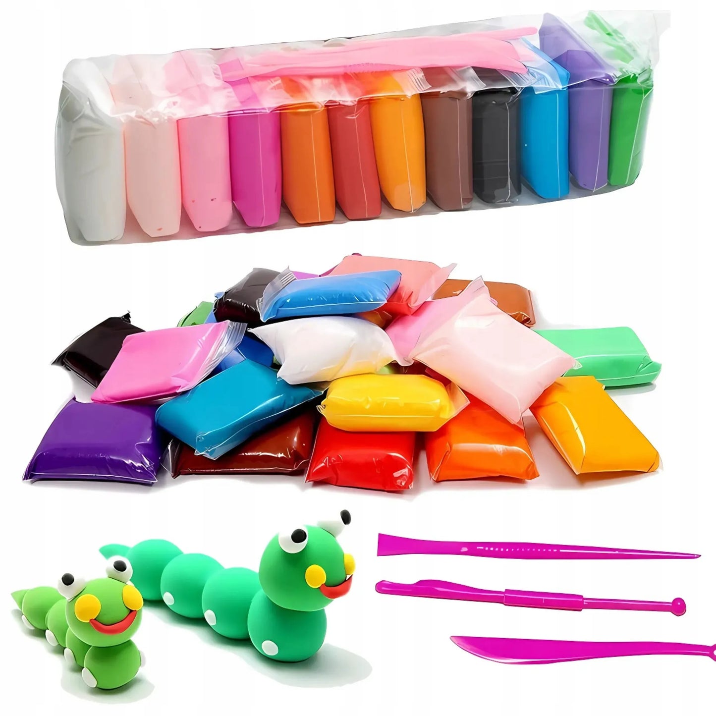 96 vnt. stebuklingas plastilinas Senso, polimerinis molis, putų masė vaikams