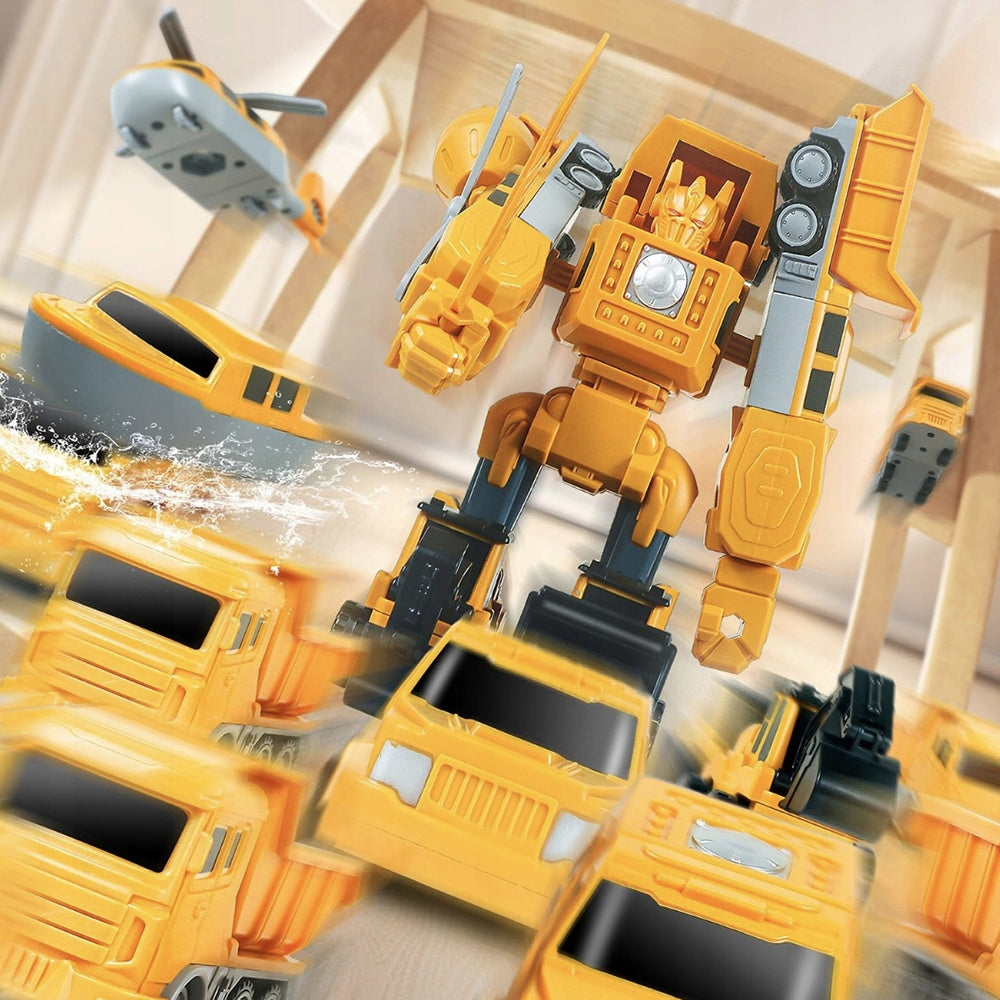 Magnetinis Konstruktorius – Transformuojamas Robotas-Automobilis Vaikams