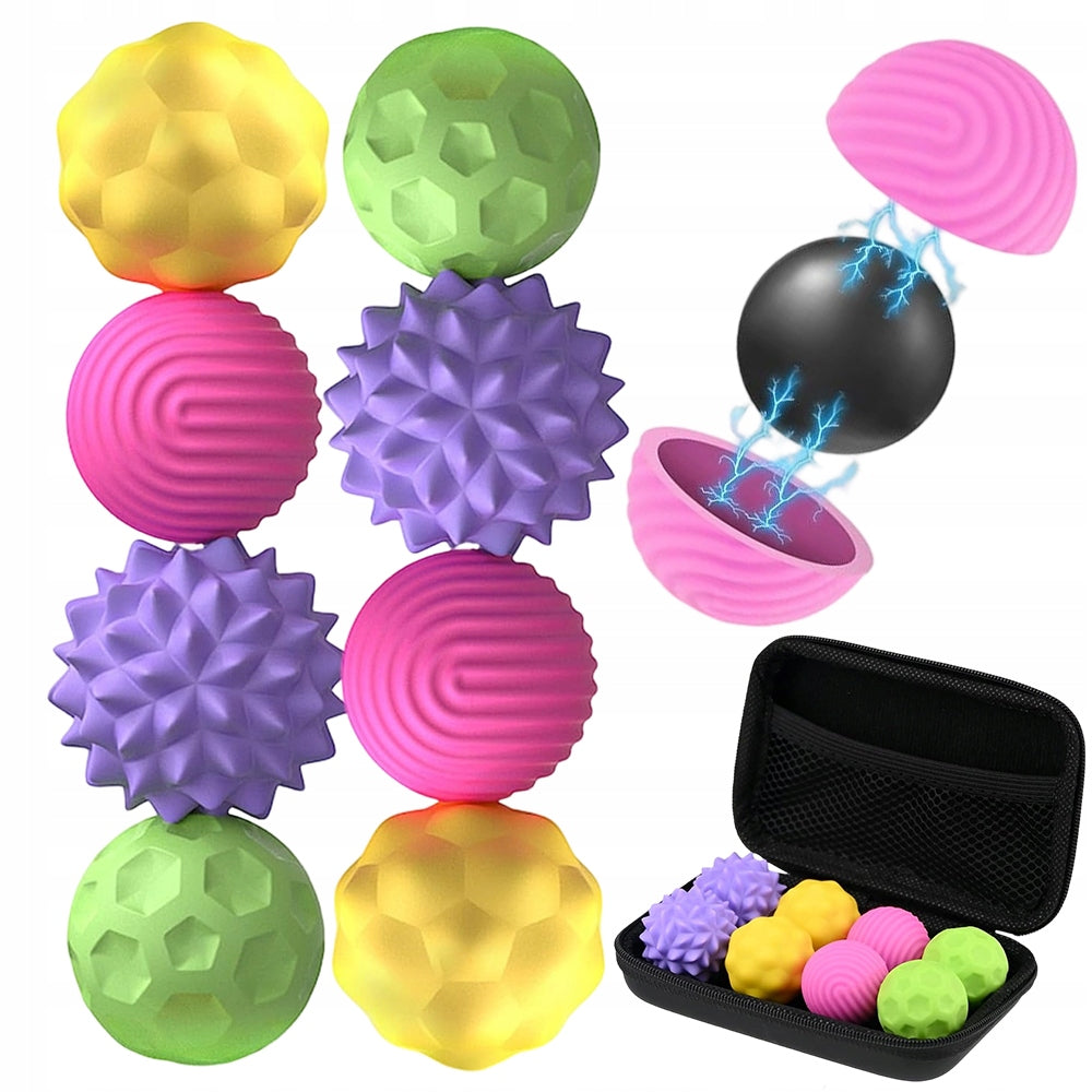 Antistresiniai Magnetiniai Kamuoliukai 8 vnt. Dėkle – Jutiminis Fidget Žaislas Autizmui, ADHD