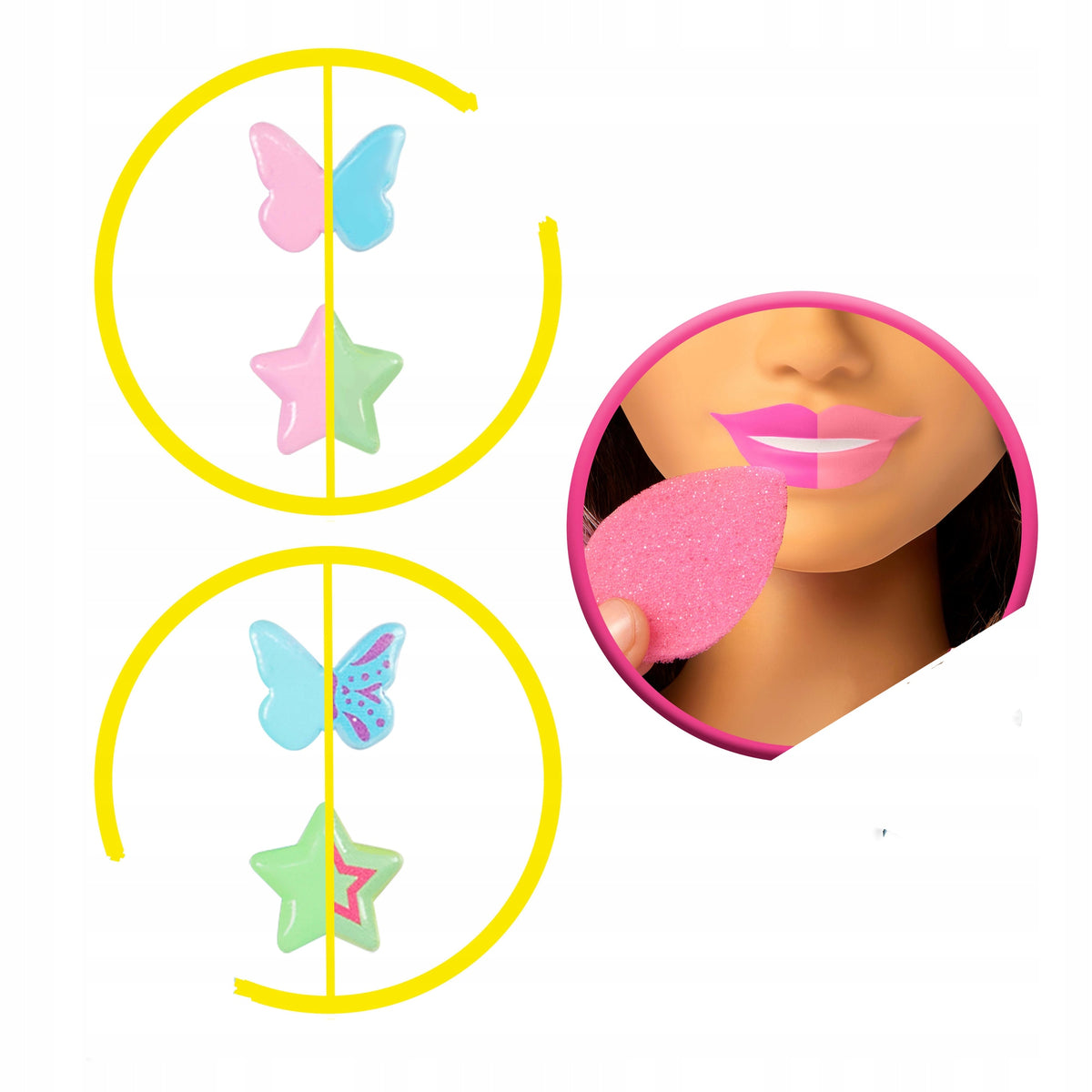 Barbie Lėlės Galva Šukuosenoms Kurti – Rudi Plaukai, Color Reveal Efektas
