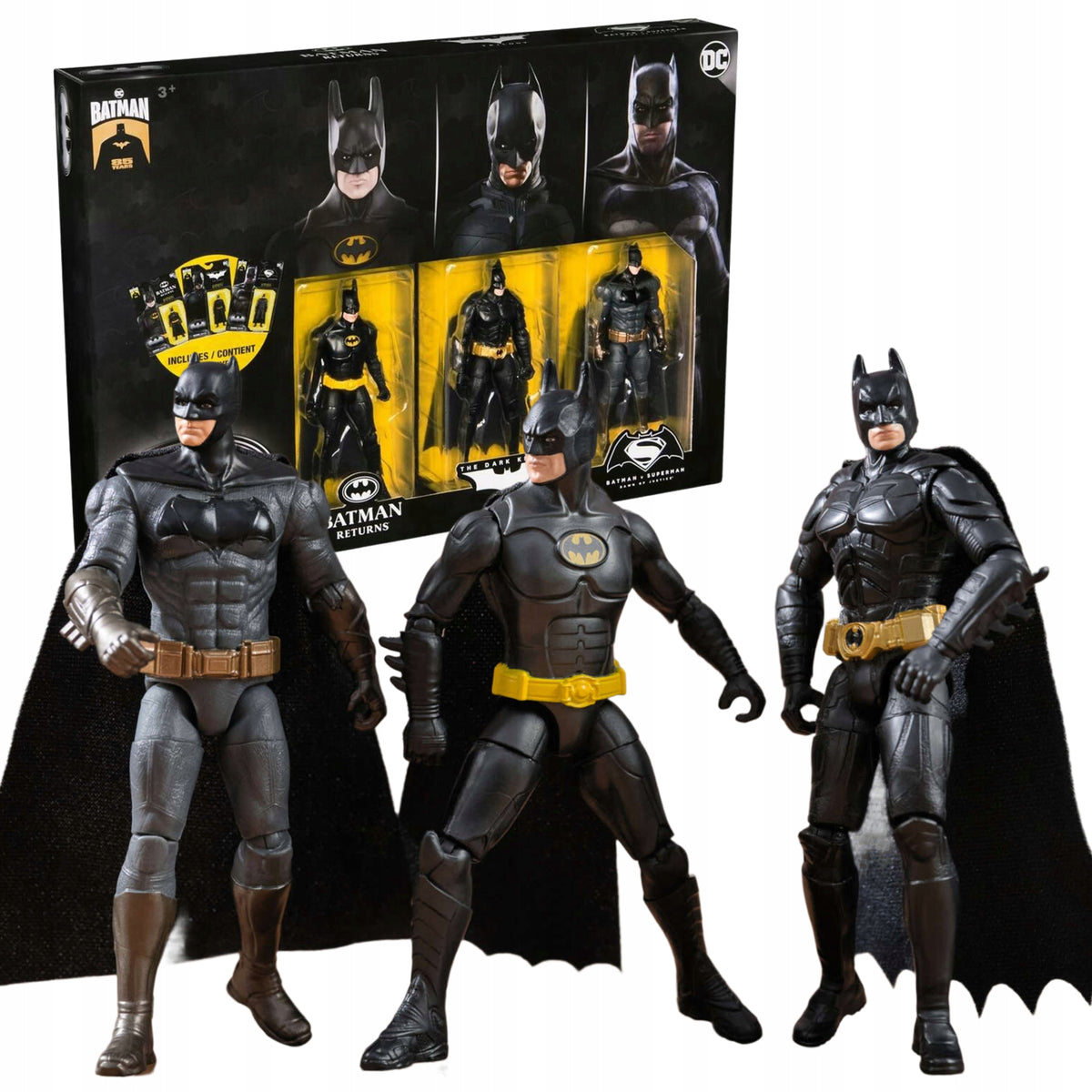 Betmenas DC Comics – Tamsos Riterio 3 Figūrėlių Rinkinys, Jubiliejinė Laida, 10 cm