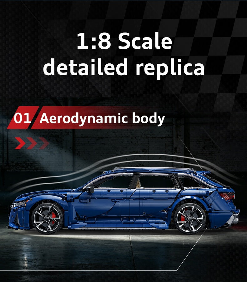 CaDA Konstruktorius Audi RS6 Avant 1:8 – Sportinis Automobilis, 4663 Detalės