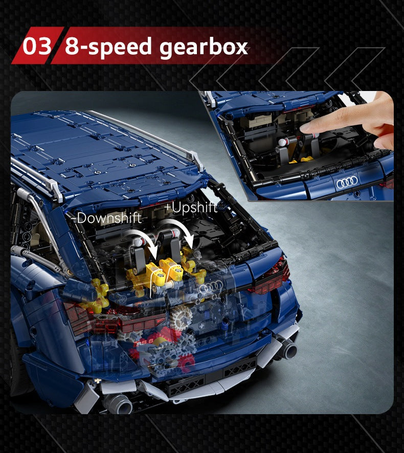 CaDA Konstruktorius Audi RS6 Avant 1:8 – Sportinis Automobilis, 4663 Detalės