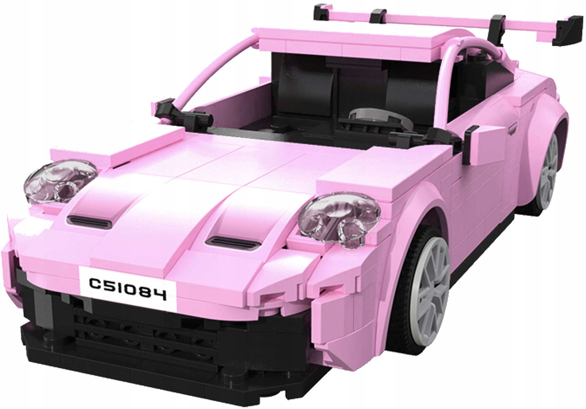 CaDA Konstrukcinių Kaladelių Automobilis Legend Sports Car RS – Rožinis, Nuotoliniu Būdu Valdomas RC Modelis, 280 Detalių