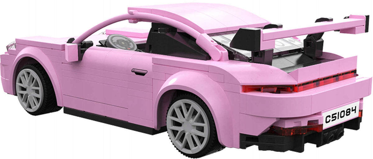 CaDA Konstrukcinių Kaladelių Automobilis Legend Sports Car RS – Rožinis, Nuotoliniu Būdu Valdomas RC Modelis, 280 Detalių