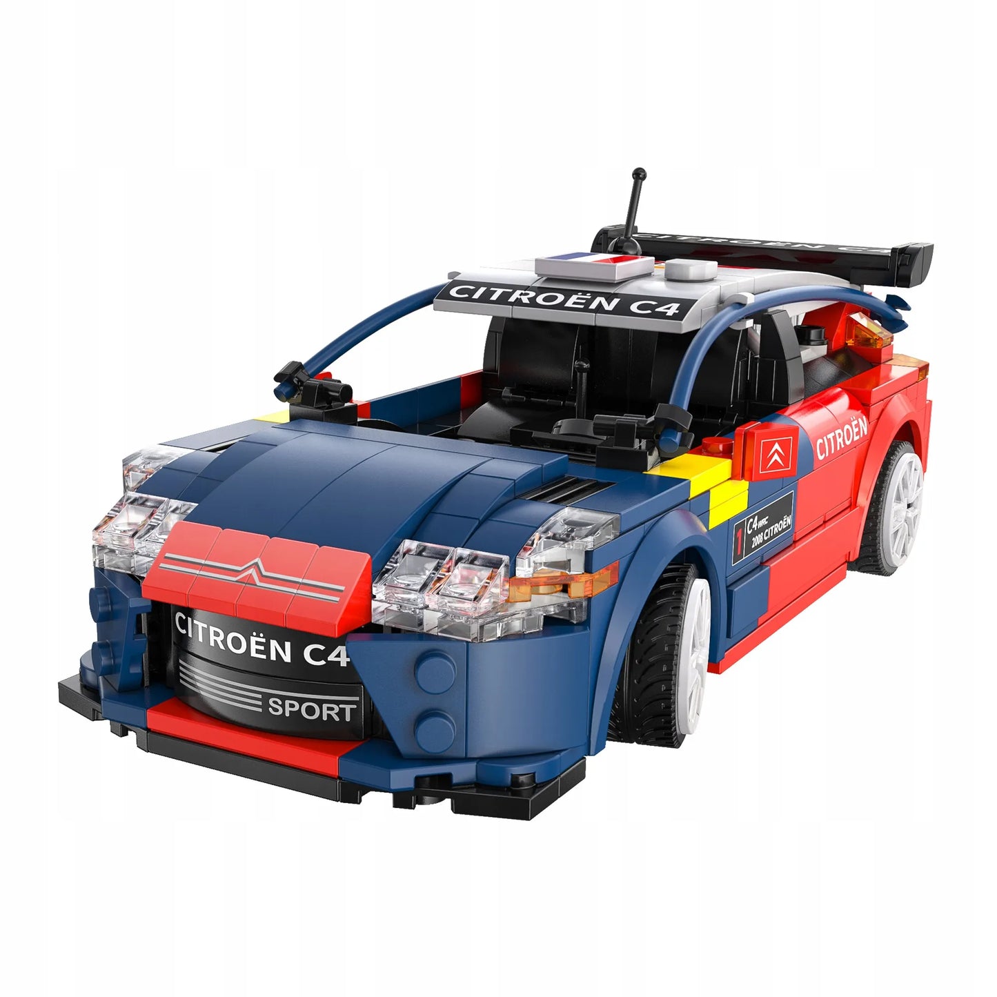 CaDA nuotoliniu būdu telefonu valdomas automobilis Citroen C4 WRC 329 detalių