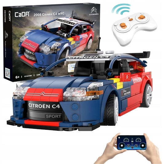 CaDA nuotoliniu būdu telefonu valdomas automobilis Citroen C4 WRC 329 detalių