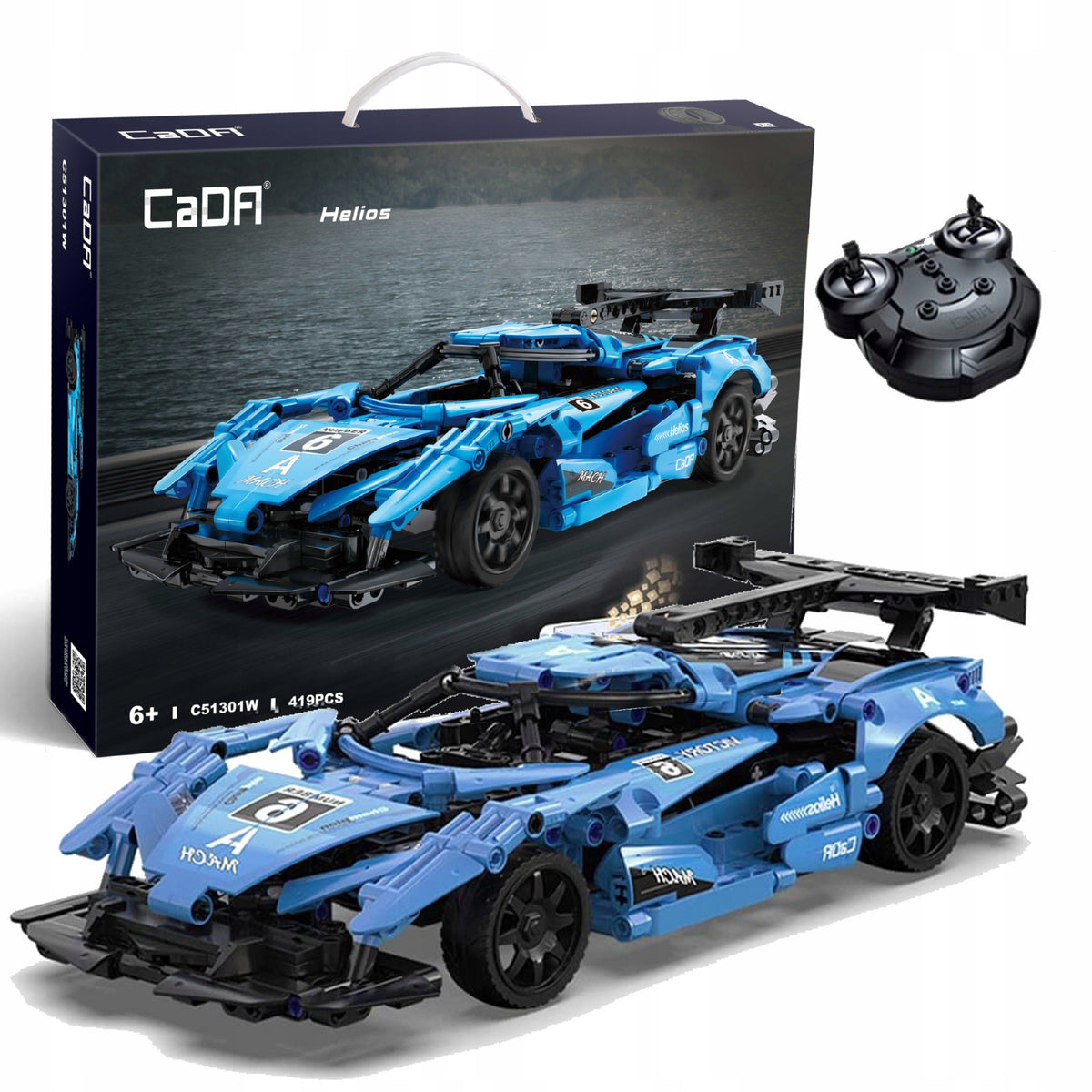 CADA KLOCKI TECHNIC AUTO SPORTOWE HELIOS ZDALNIE STEROWANE RC 419 EL. + BT