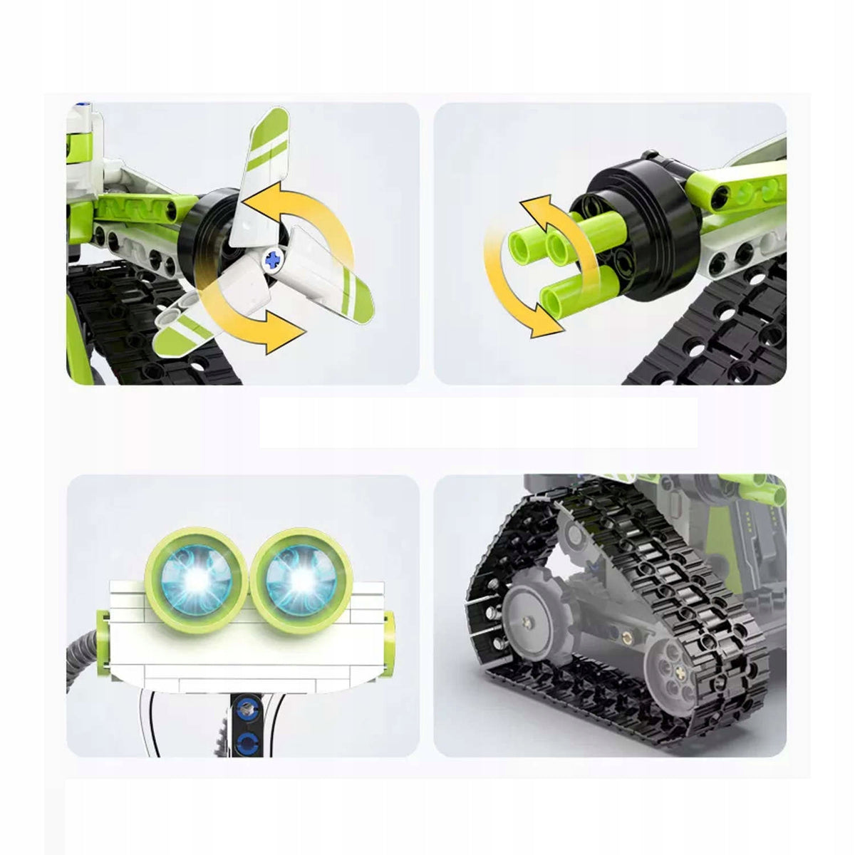 Cada Technic Robotas – Programuojamas, Nuotoliniu Būdu Valdomas Konstruktorius su LED Šviesomis, 434 Detalės