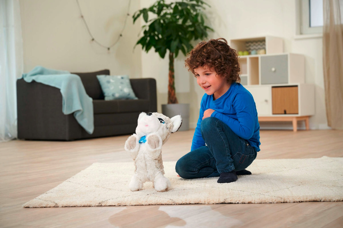 Chi Chi Love Interaktyvus Šuniukas Happy Husky – 12 Komandų, 30 Cm