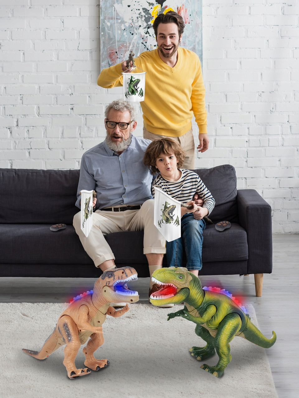 Dinozauras T-Rex XXL – Interaktyvus, Nuotoliniu Būdu Valdomas, Vaikštantis ir Riaumojantis Žaislas