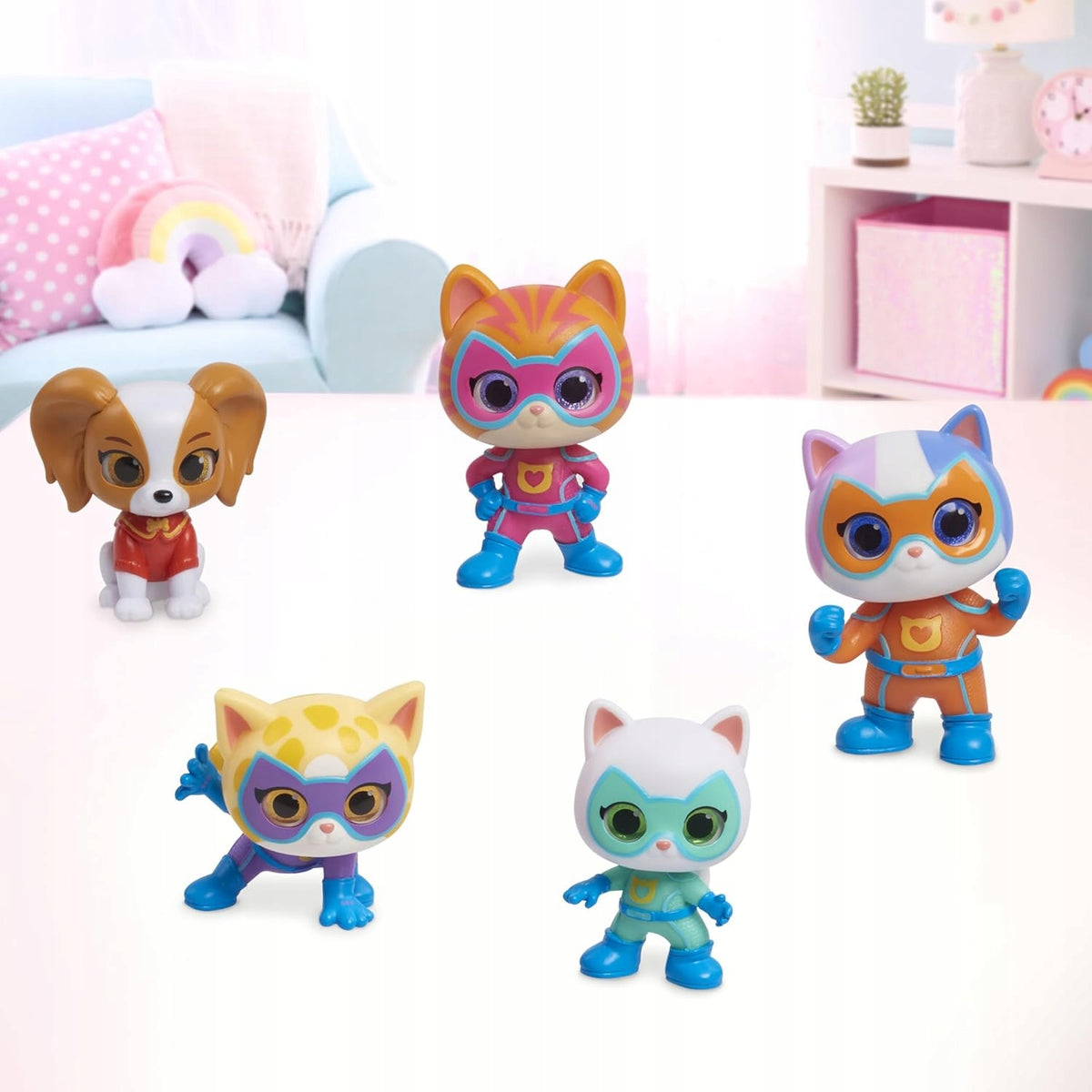 Disney Junior Super Kitties – 5 Figūrėlių Rinkinys „Katyčių Komanda“