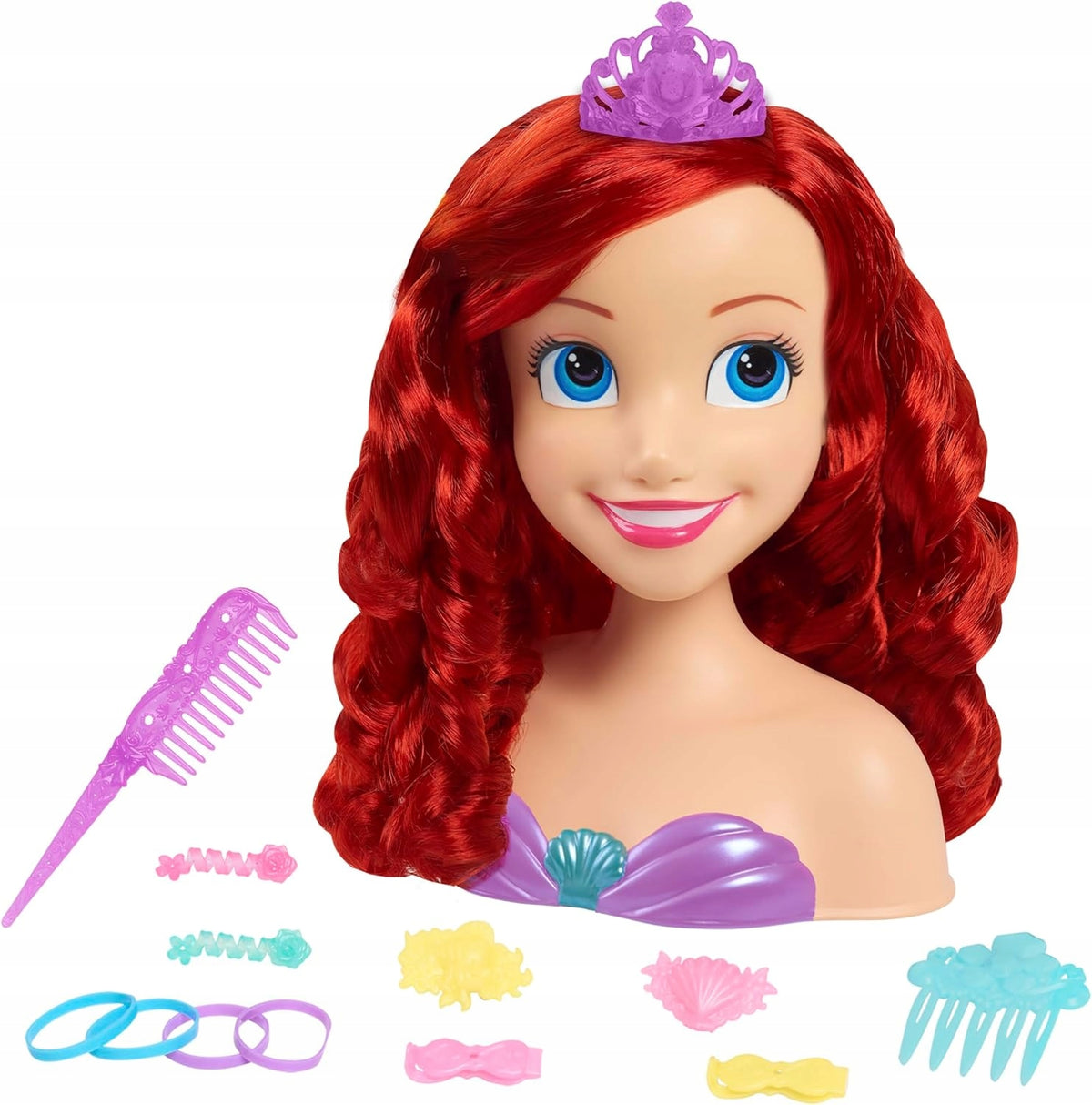 Disney Princesė Ariel – Plaukų Stilizavimo Galva Su 14 Priedų