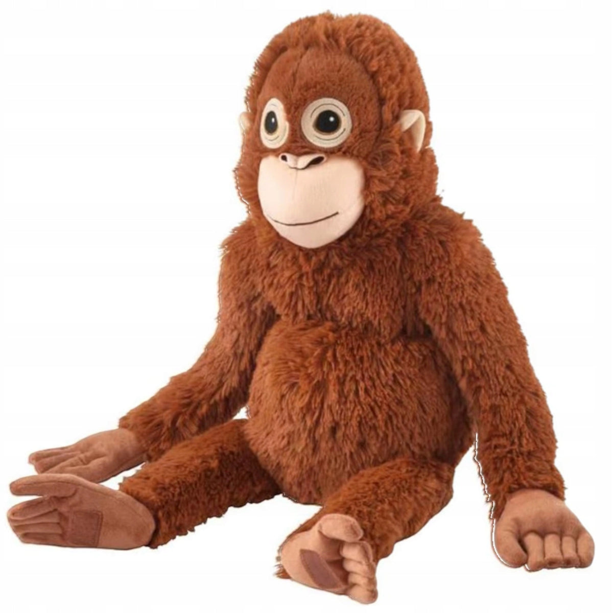 Didelis Pliušinis Orangutanas 90 cm – Minkšta Beždžionė Žaislas su Lipniomis Letenėlėmis XXL