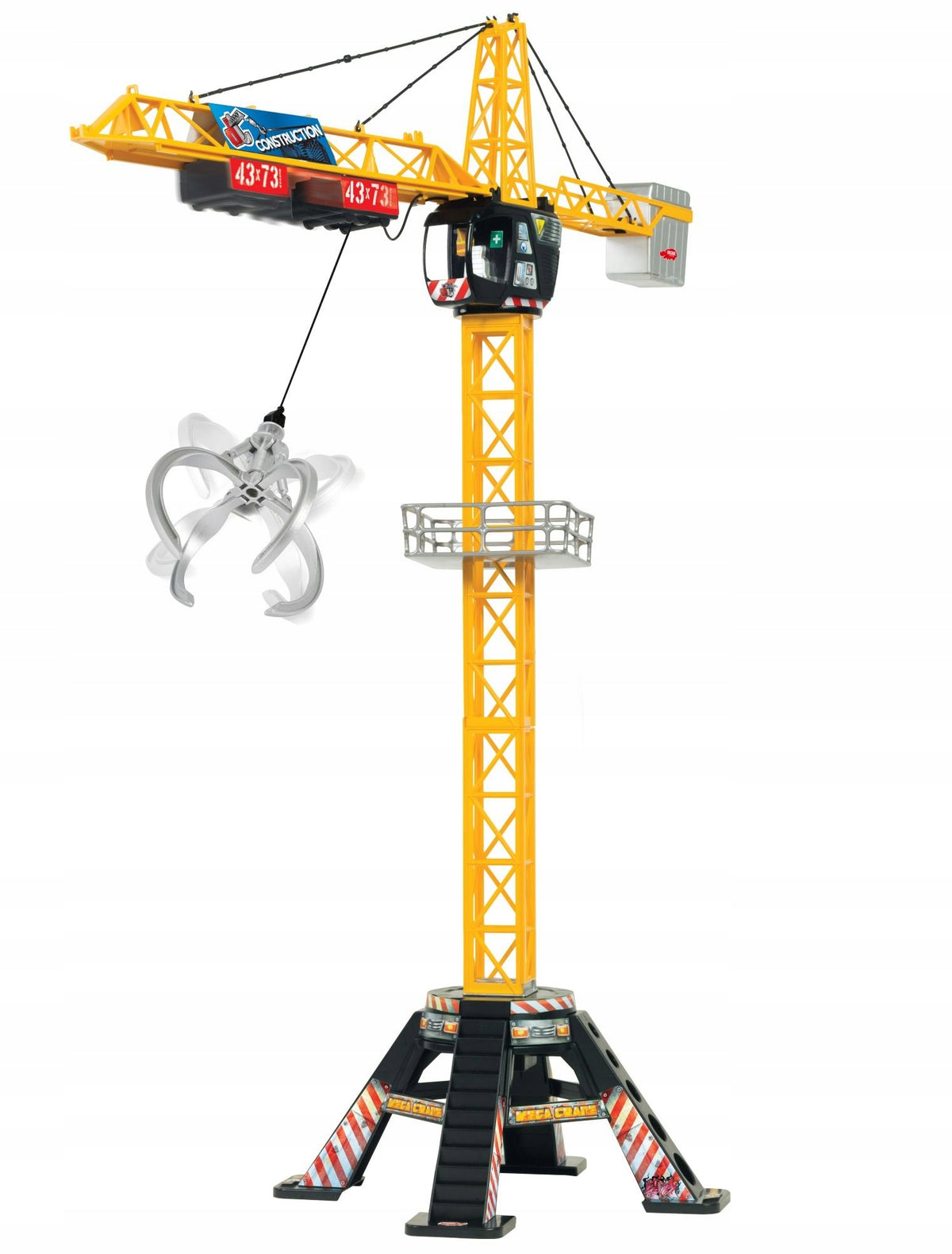 Didelis Statybinis Kranas Dickie Toys – Nuotoliniu Būdu Valdomas, 120 cm, su Garso Efektais