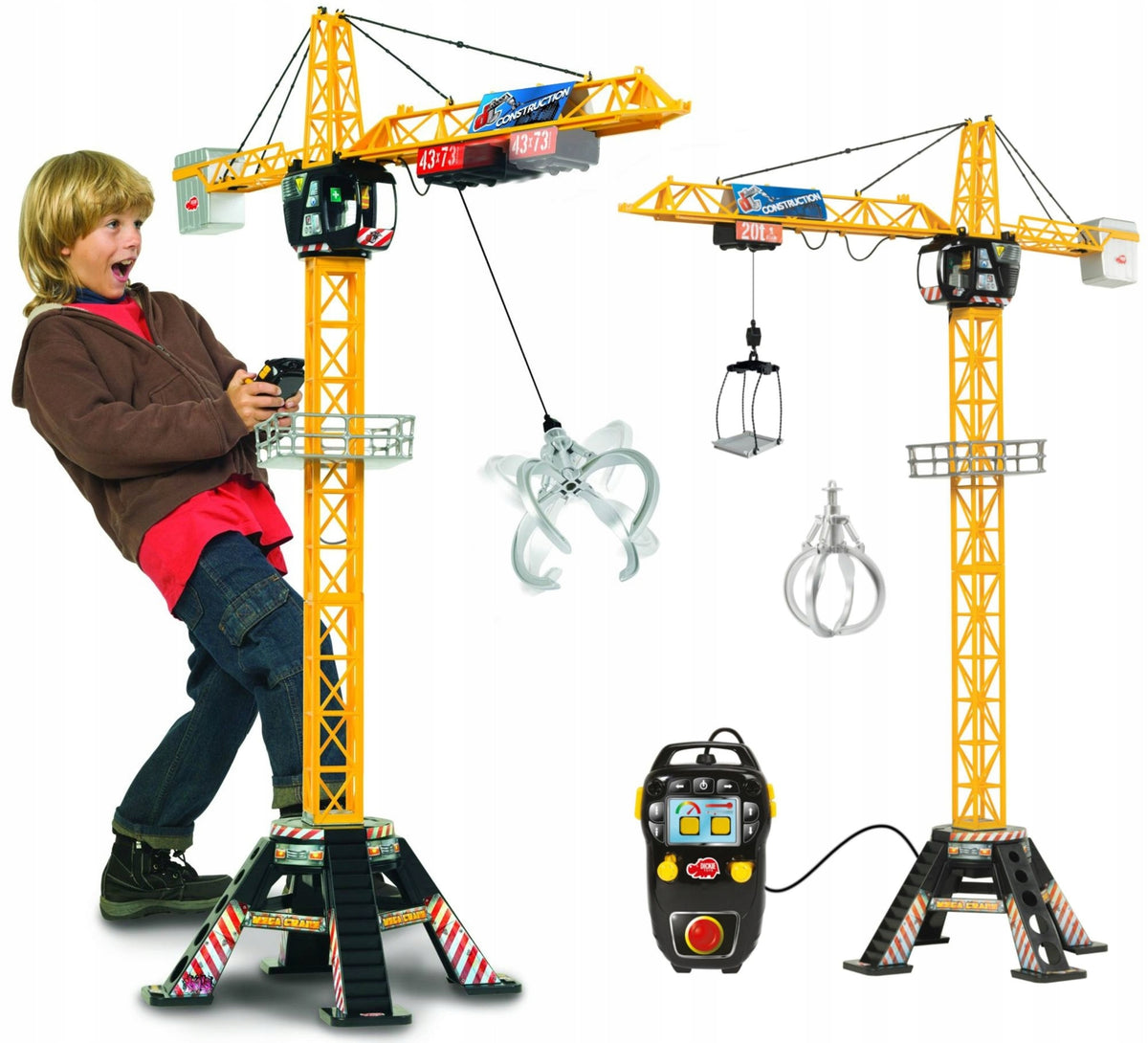 Didelis Statybinis Kranas Dickie Toys – Nuotoliniu Būdu Valdomas, 120 cm, su Garso Efektais