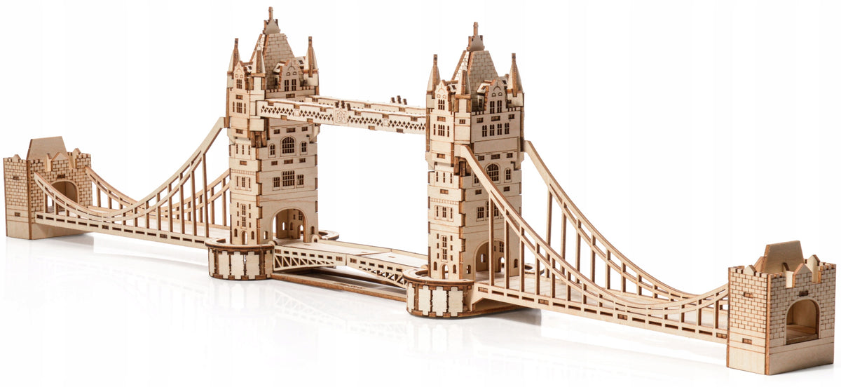 Medinė 3D dėlionė Tower Bridge – medinio tilto modelis dovanai