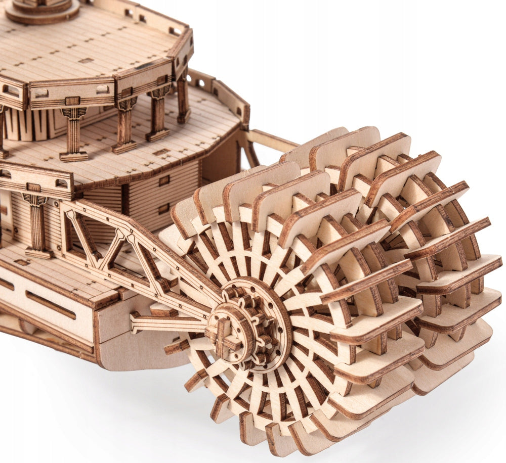Medinė 3D dėlionė – garlaivis: medinio garlaivio modelis dovanai