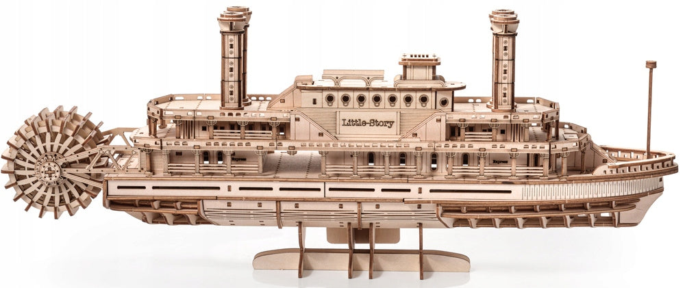 Medinė 3D dėlionė – garlaivis: medinio garlaivio modelis dovanai