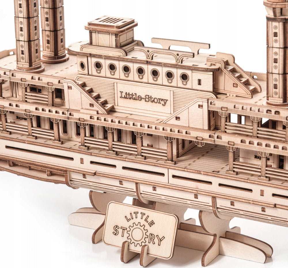Medinė 3D dėlionė – garlaivis: medinio garlaivio modelis dovanai