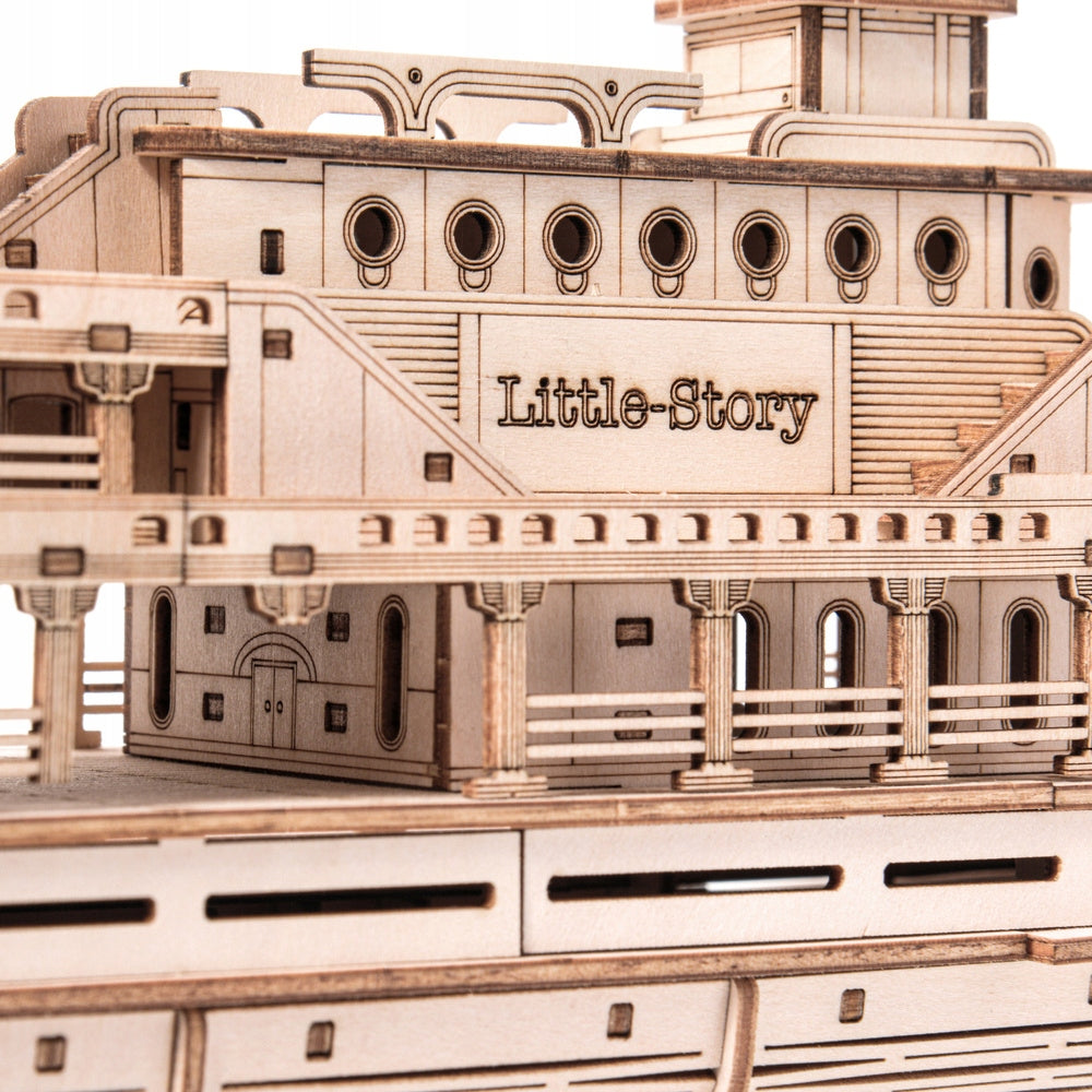 Medinė 3D dėlionė – garlaivis: medinio garlaivio modelis dovanai