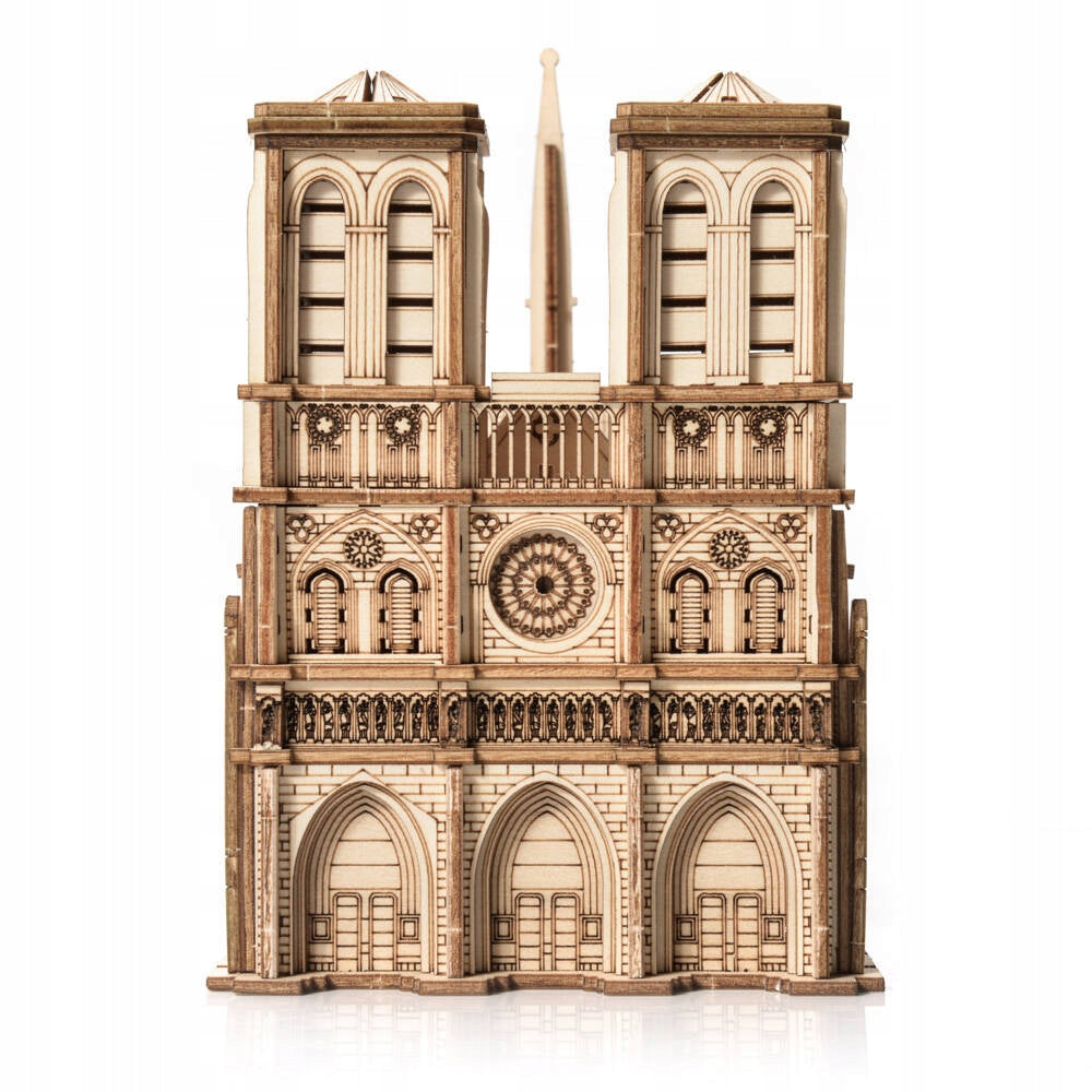 Medinis 3D Dėlionės Modelis – Notre Dame Katedra Iš Faneros