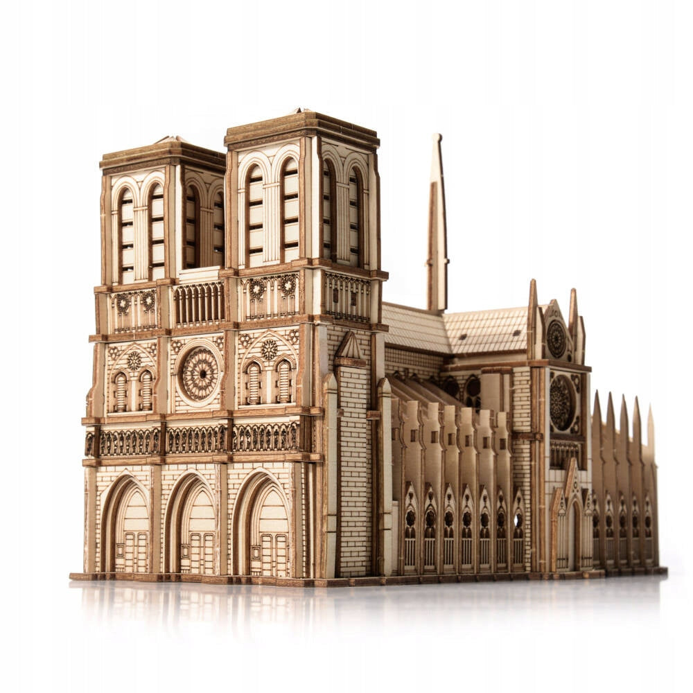 Medinis 3D Dėlionės Modelis – Notre Dame Katedra Iš Faneros