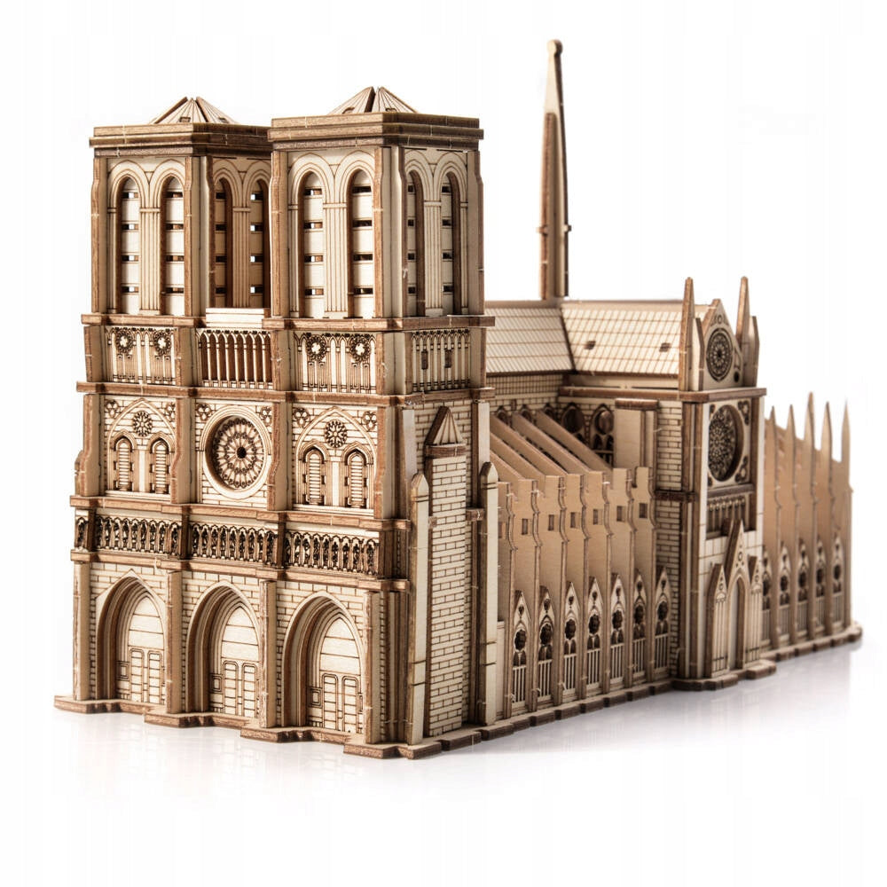 Medinis 3D Dėlionės Modelis – Notre Dame Katedra Iš Faneros