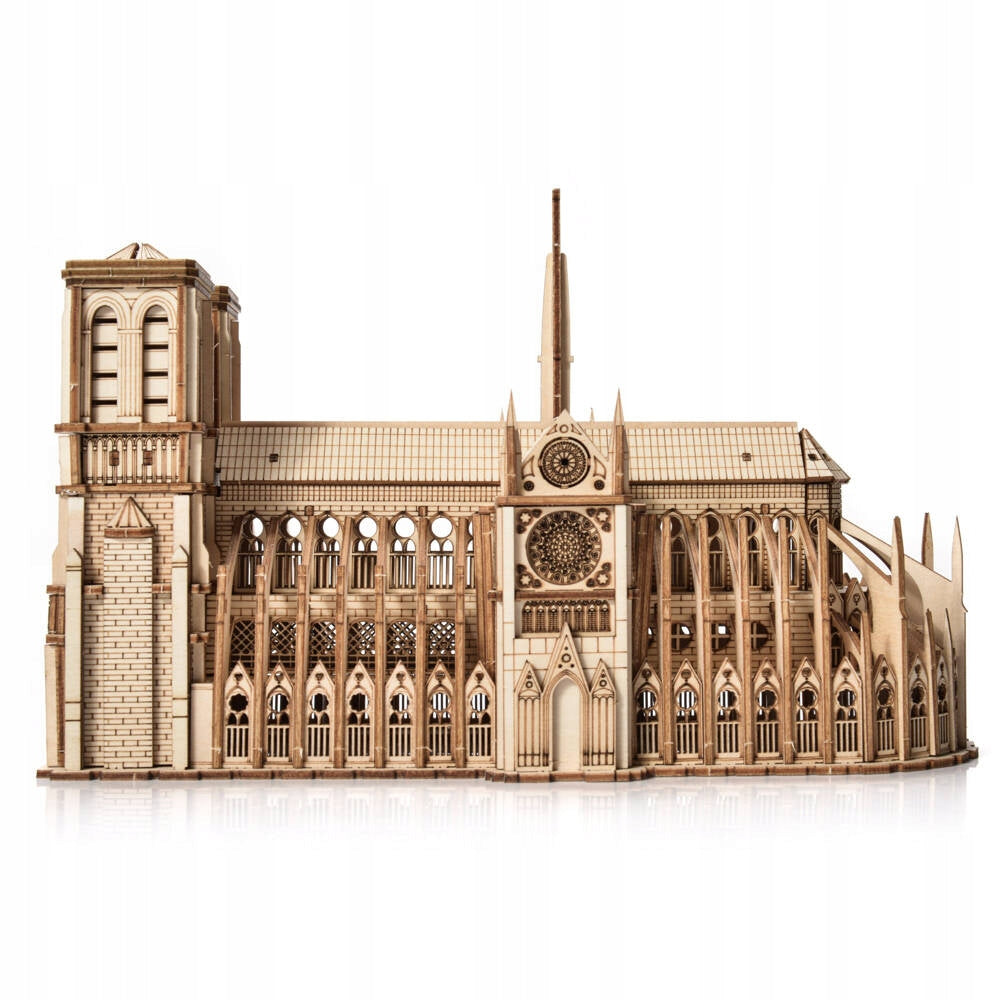 Medinis 3D Dėlionės Modelis – Notre Dame Katedra Iš Faneros