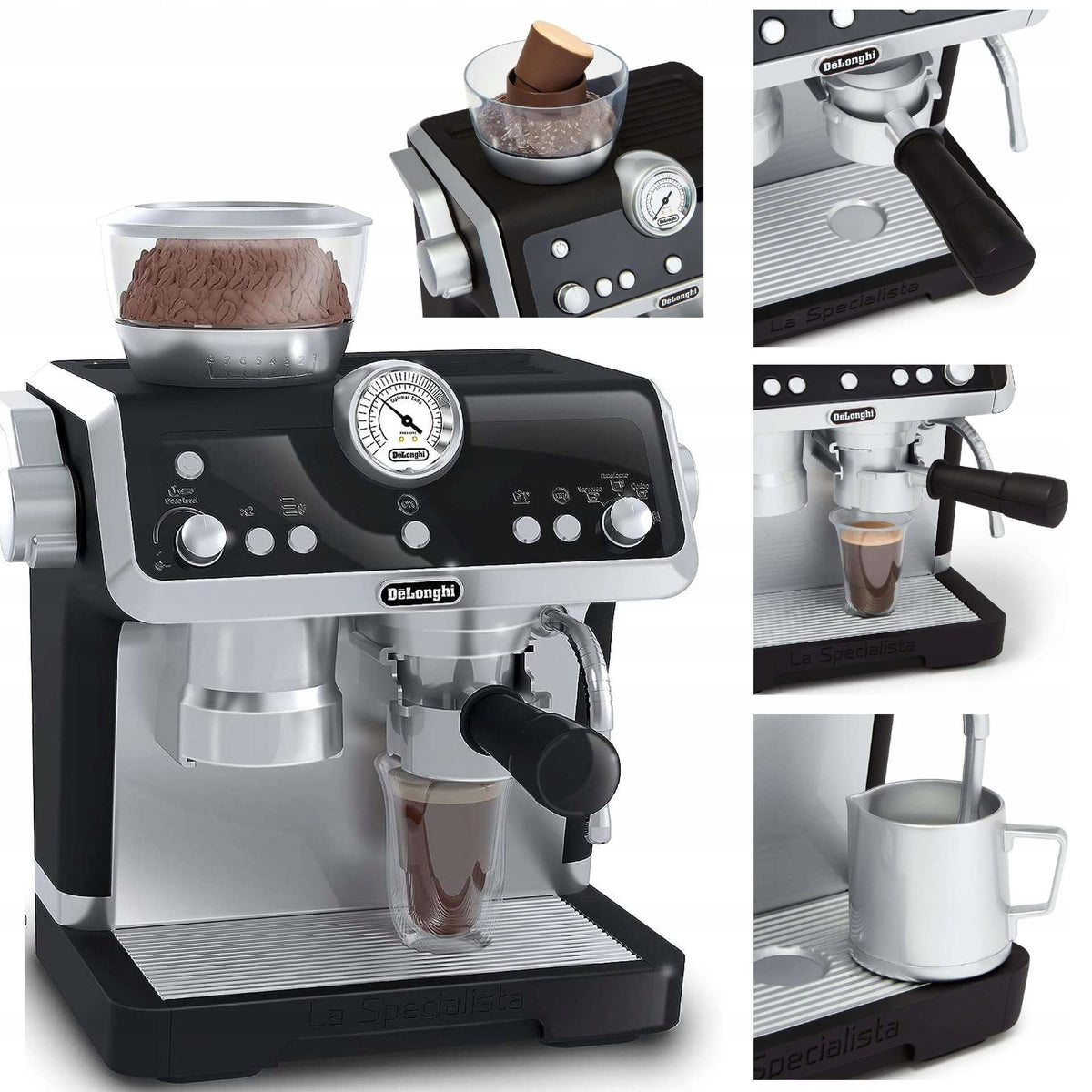 Žaislinis DeLonghi Kavos Aparatas Vaikams – Casdon Rinkinys Su Priedais, 25 Cm