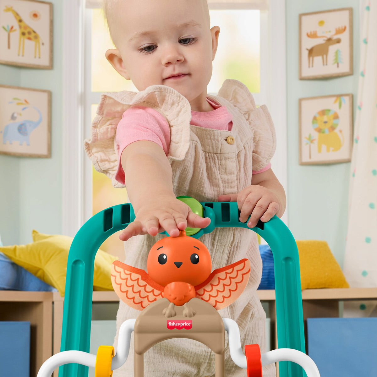 Fisher-Price Vėžliukas – Aktyvinanti Vaikštynė-Stūmiklis 2 Viename Su Kamuoliukais