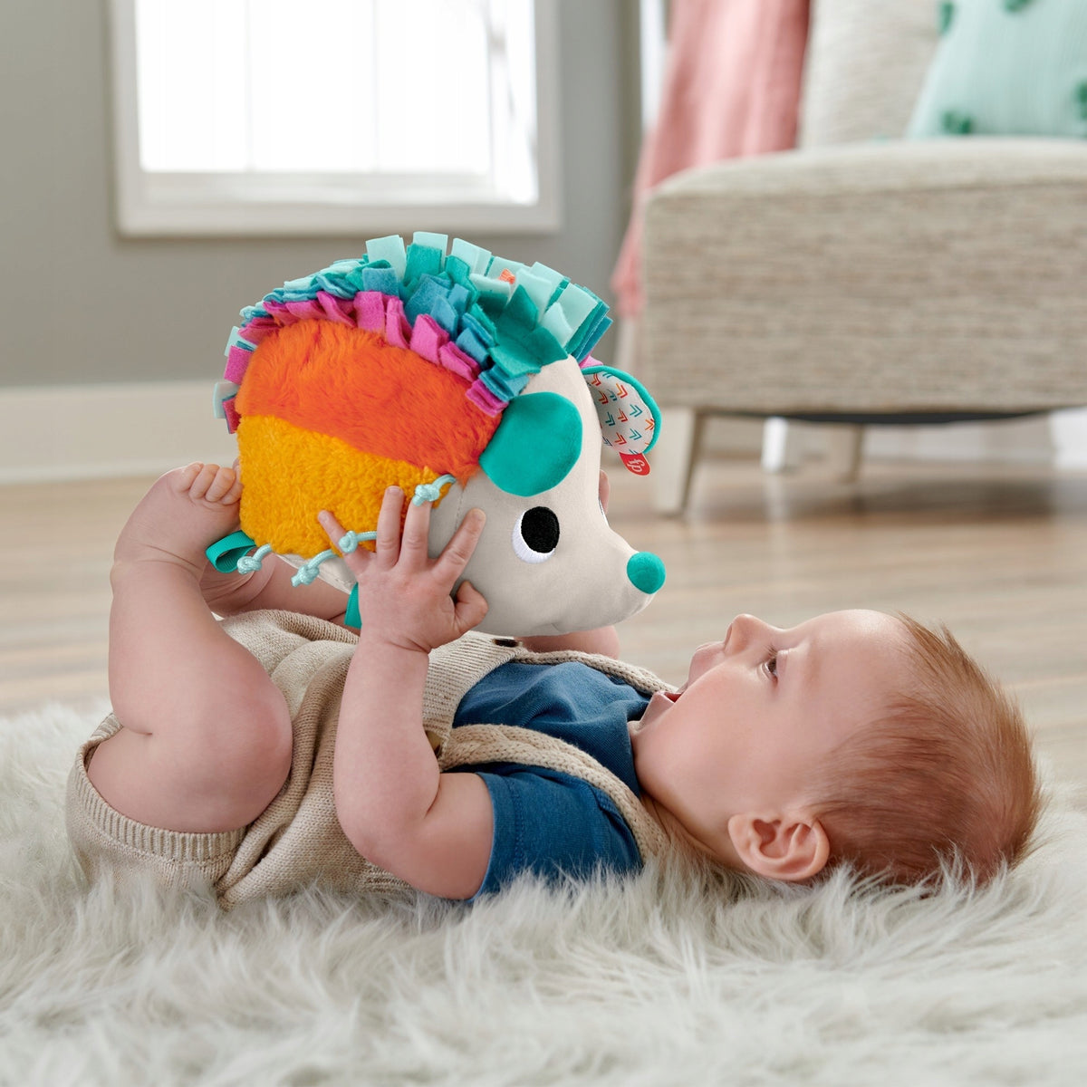 Fisher-Price Sensorinis Pliušinis Ežiukas – Montessori Žaislas Kūdikiams
