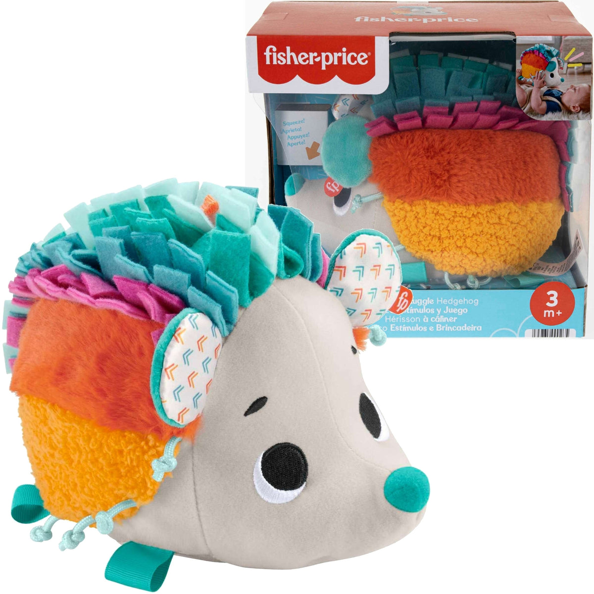 Fisher-Price Sensorinis Pliušinis Ežiukas – Montessori Žaislas Kūdikiams