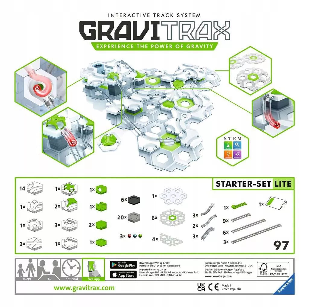 GRAVITRAX LITE rutulinė trasa pradinio lygio rinkinys RAVENSBURGER