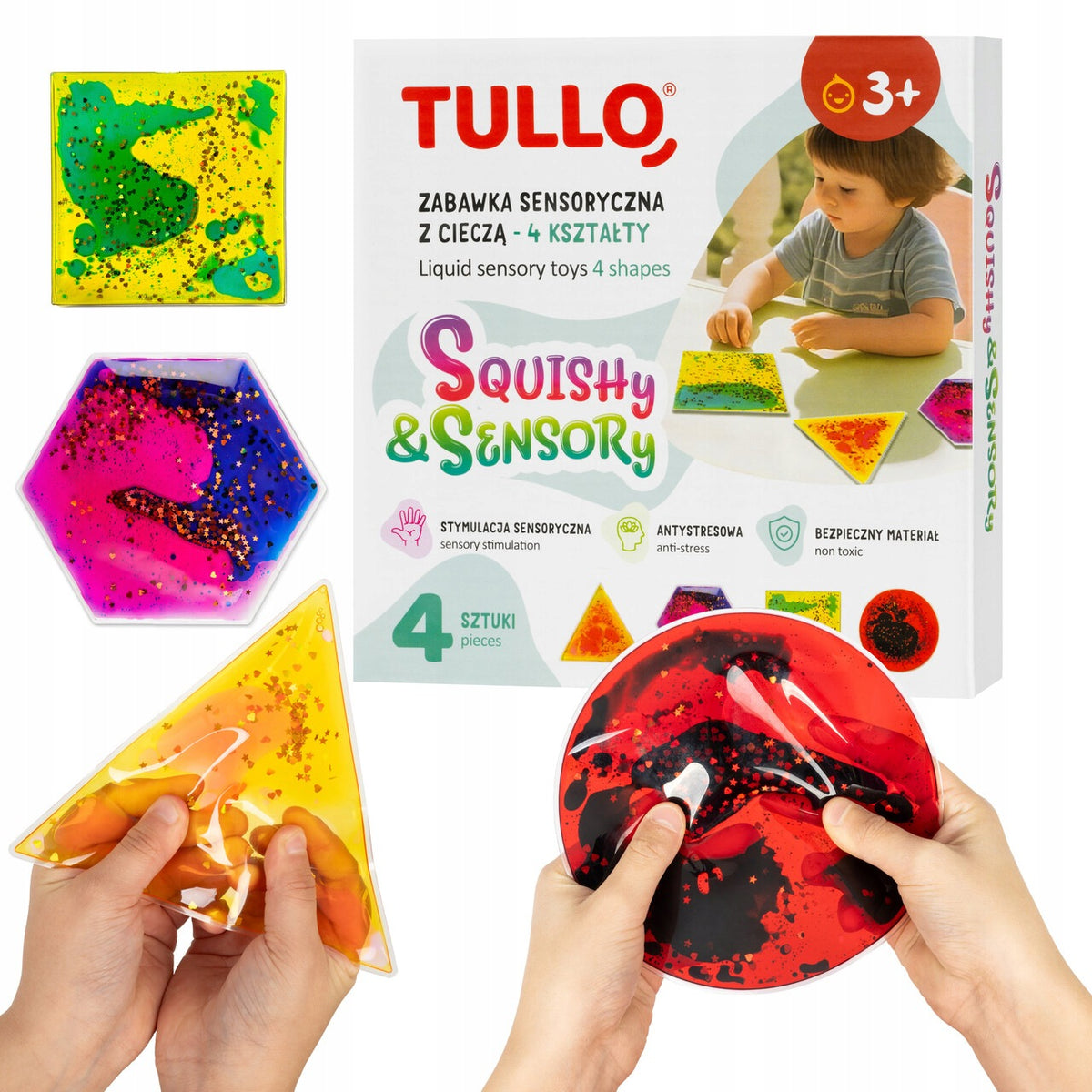 Tullo Sensoriniai Gniūžtukai Su Skysčiu – 4 Formos